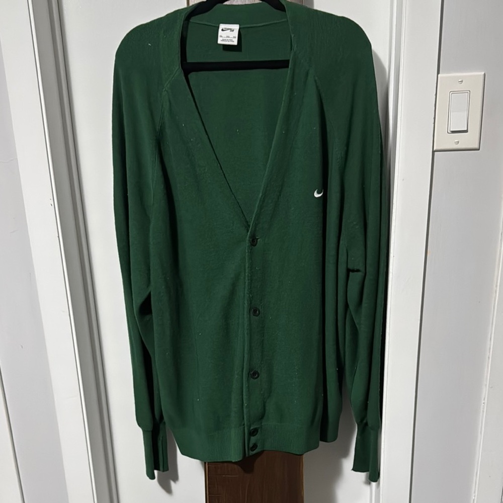 Green Button-Up Cardigan